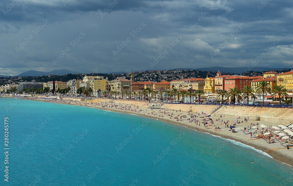 coast in Nice in France