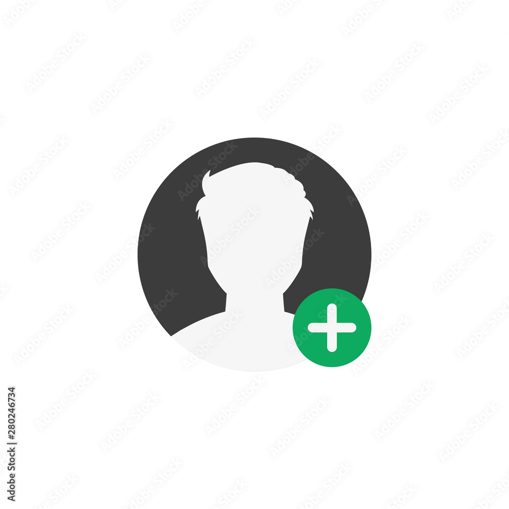 add user contact person icon, vector illustration add user contact person icon, vector illustration