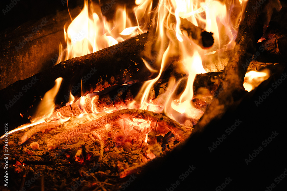 Fire in the fireplace, note shallow depth of field Fire in the fireplace, note shallow depth of field