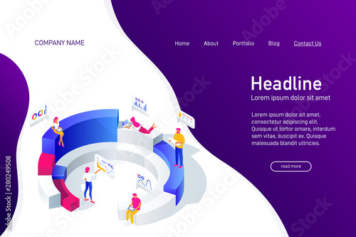 Isometric concept of business statistics