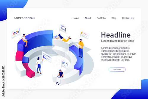 Isometric concept of business statistics