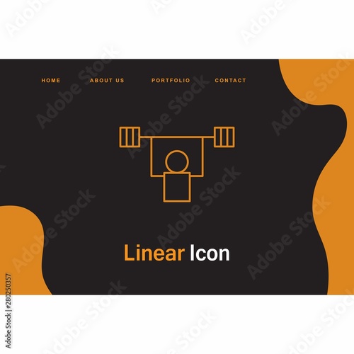 Weightlifting icon for your project