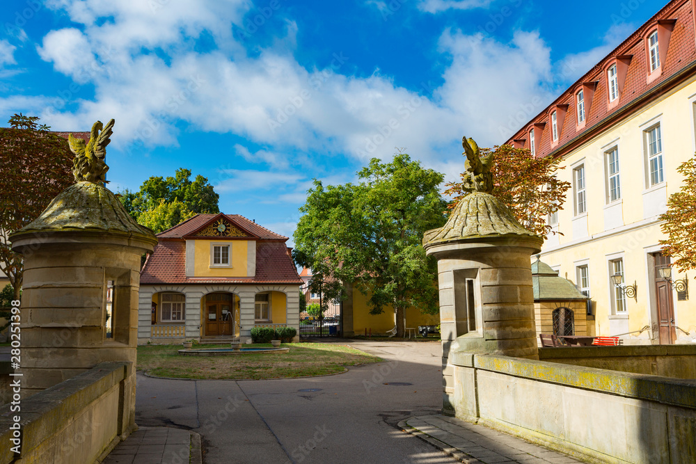 Fototapeta premium Kirchberg,Germany,9,2015:Small population within the route of the castles