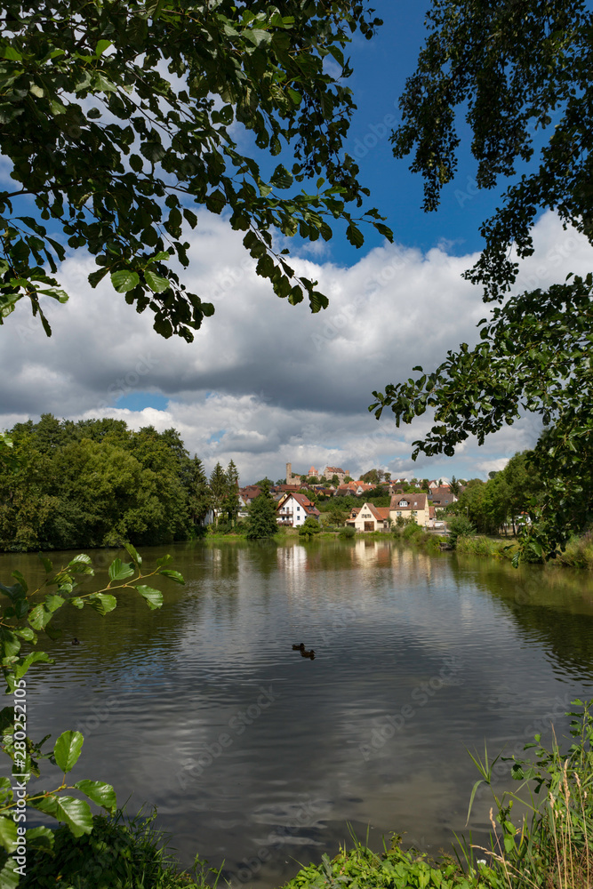Fototapeta premium Adenberg,Germany,9,2015: Small town included in the route of the castles