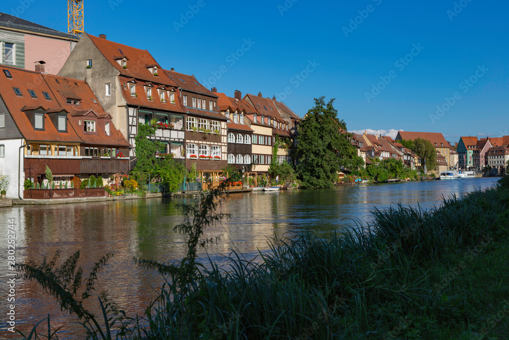 Bamberg,Germany,9,2015:In the Bavarian region on the banks of the Regnitz river.