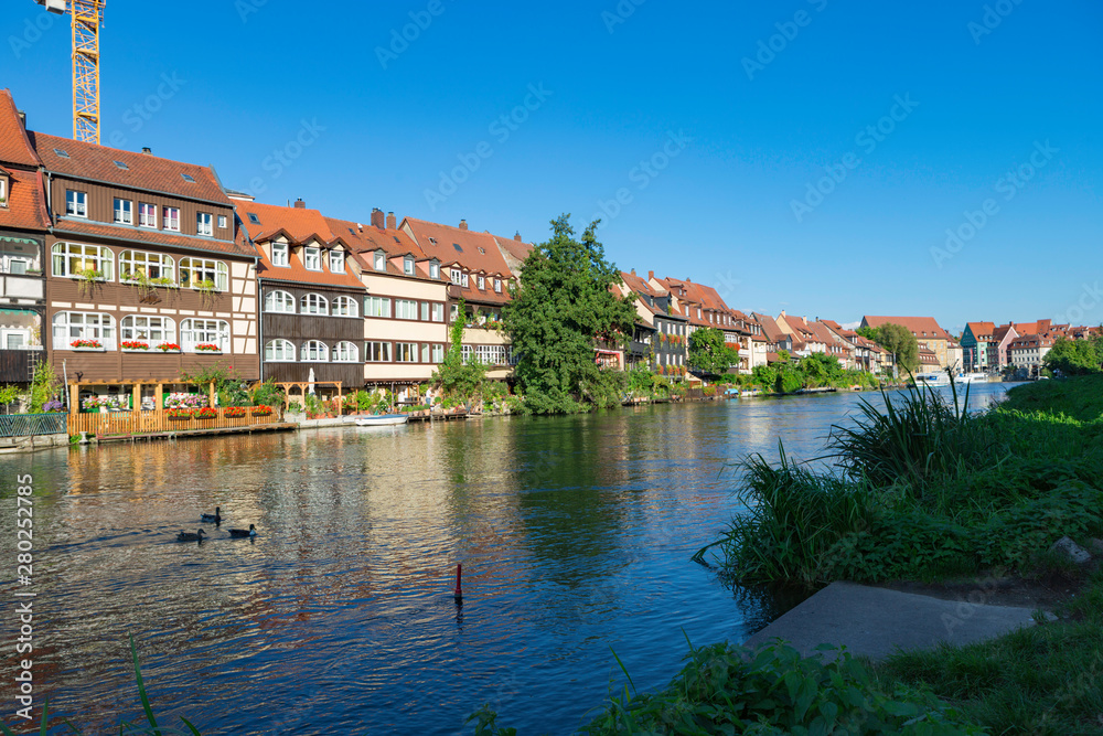 Obraz premium Bamberg,Germany,9,2015:In the Bavarian region on the banks of the Regnitz river.