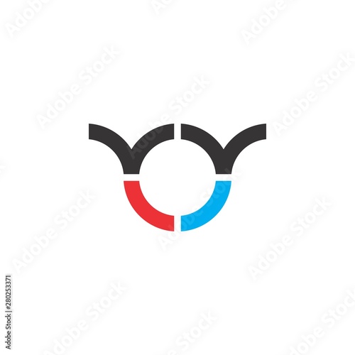 Letter YO logo design vector