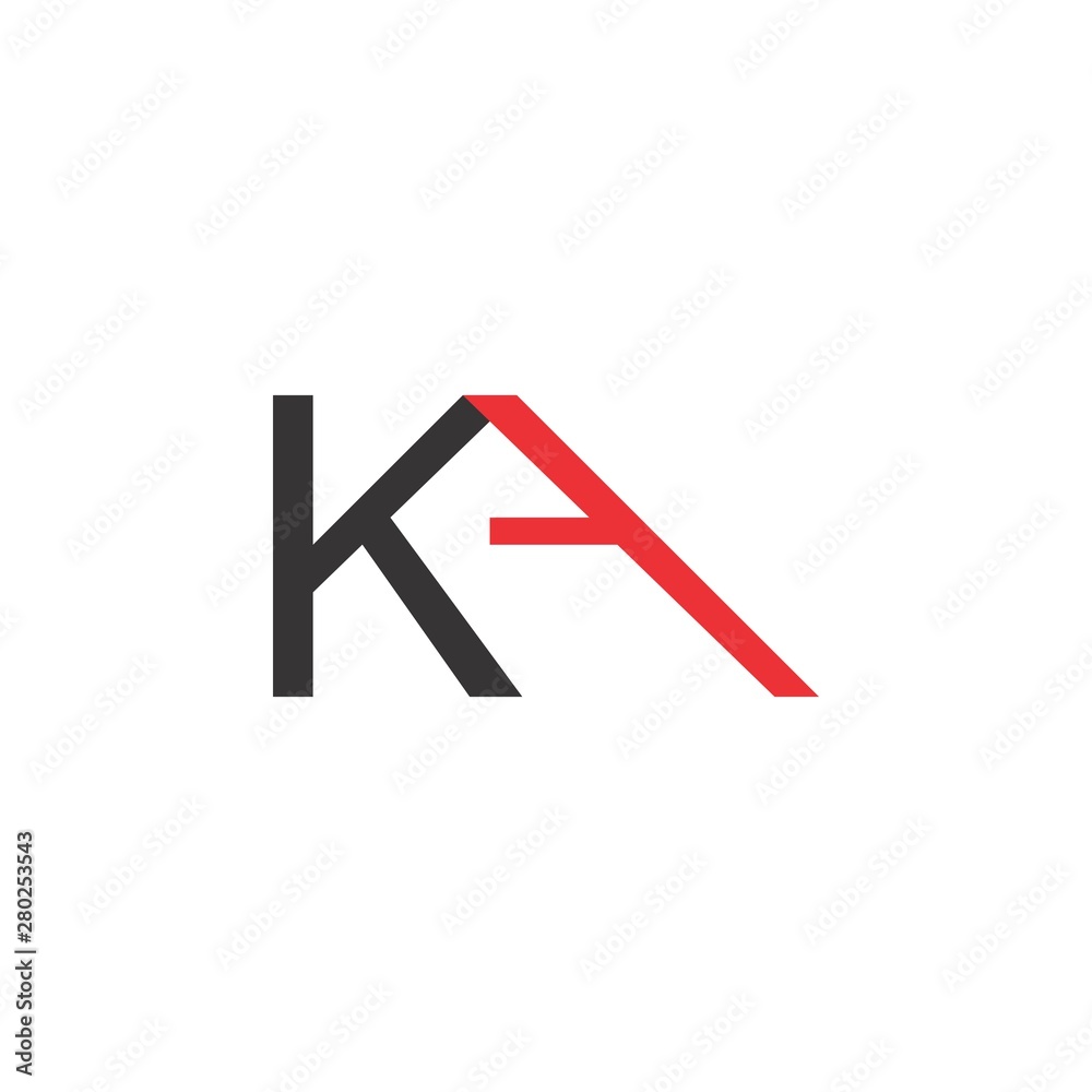 Letter KA with Home Building logo design vector Letter KA with Home Building logo design vector