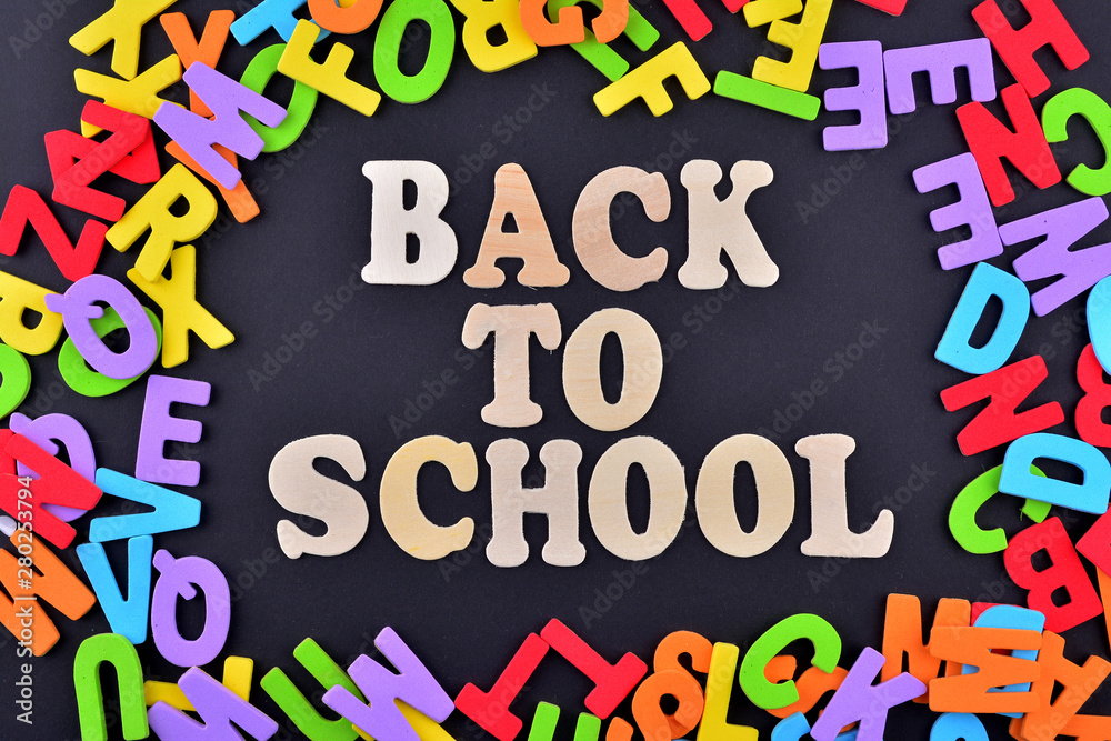 Back to School Concept with alphabet Back to School Concept with alphabet