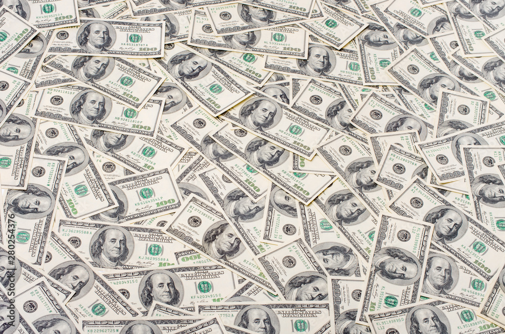 Background of 100 dollar bills Background of 100 dollar bills