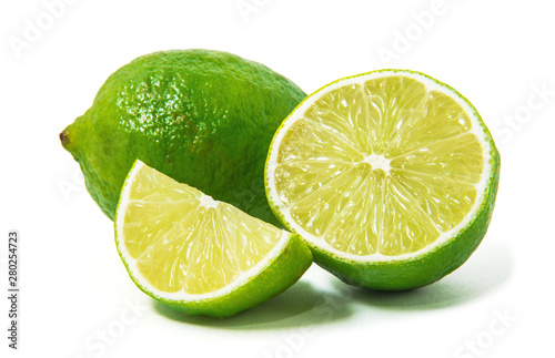 Fresh lime isolated on white