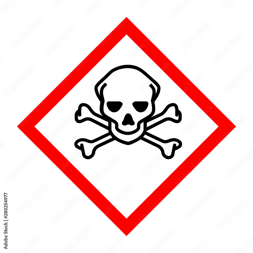Pictogram for toxic substances - obrazy, fototapety, plakaty 