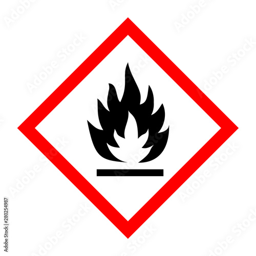 Pictogram for flammable substances photo