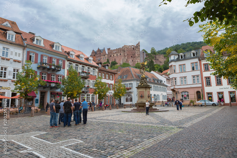 Heidelberg,Germany,9,2015;University city with beautiful streets and a beautiful castle