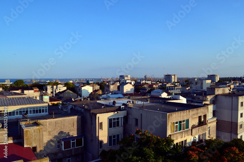 Constanta skyline, old harbor at Black Sea © Carlos Gardel