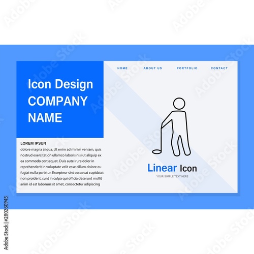 Golf Player icon for your project