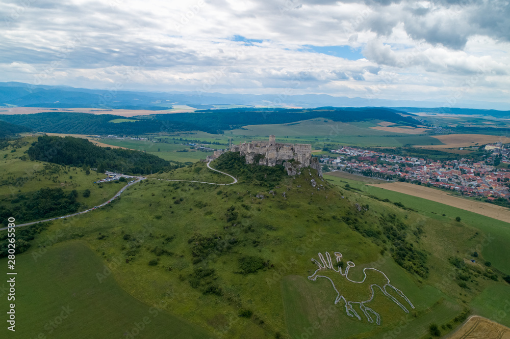 A stone castle on the hill. Spis Castle, Slovakia_3