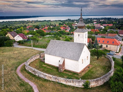 View on the medieval church...