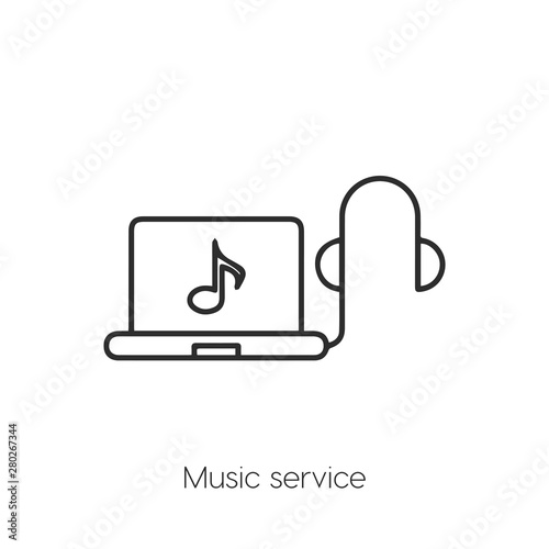 music service icon vector