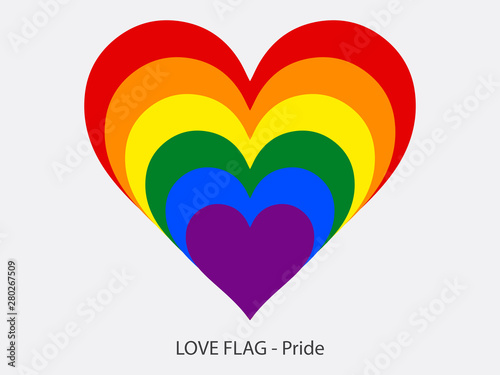 Love flag pride heart