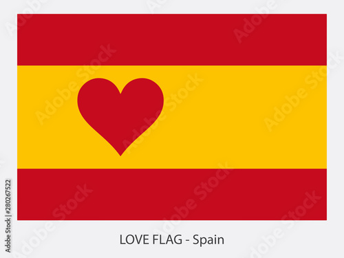 Free Download Love flag Spain - GFXLoad
