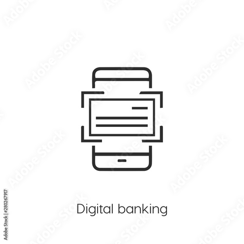 digital banking icon vector