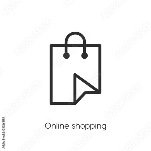 online shopping icon vector