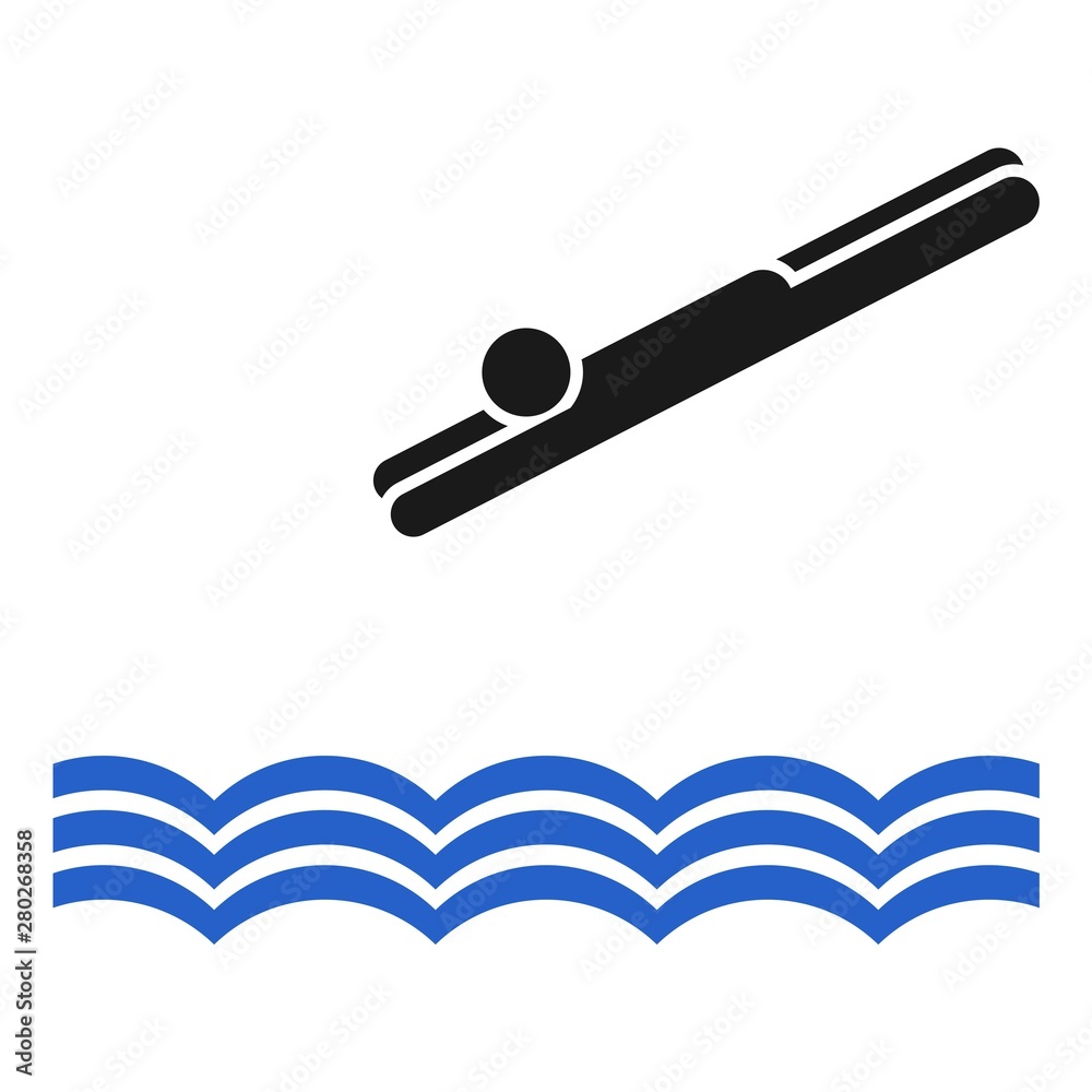 launch swimmer to the water draw launch swimmer to the water draw