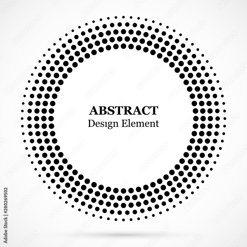 Black abstract vector circle frame halftone dots design element.Halftone effect vector pattern for your design. Isolated circle dots isolated for medical, cosmetic advertisement. Black abstract vector circle frame halftone dots design element.Halftone effect vector pattern for your design. Isolated circle dots isolated for medical, cosmetic advertisement.