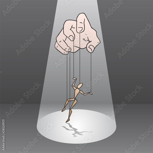 hand controlling puppet
