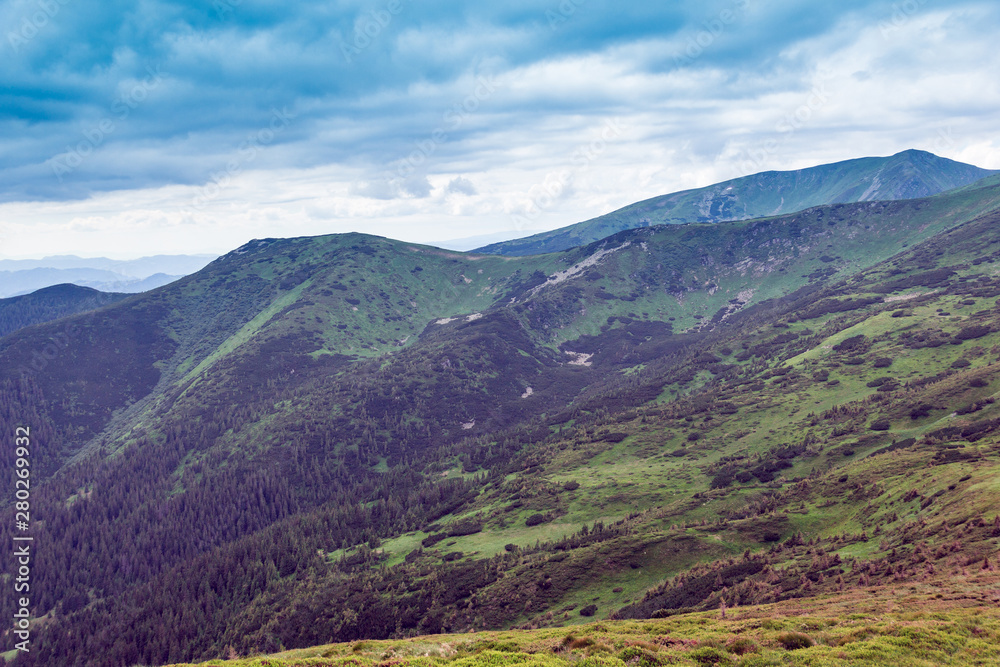 landscape of a Carpathians mountains