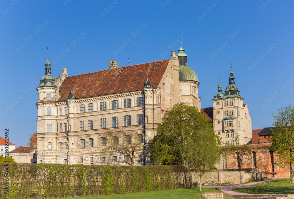 Historic castle in Renaissance style in Gustrow, Germany