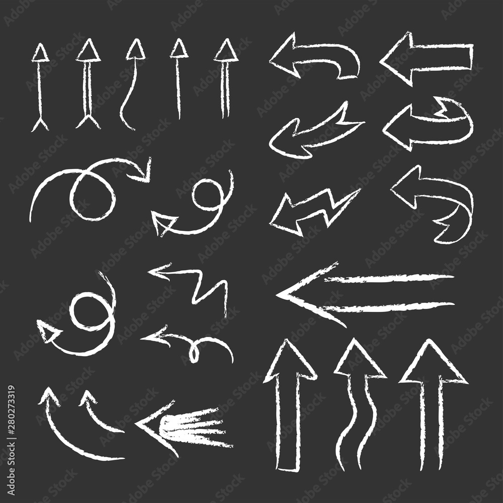 Hand drawn arrows set. Collection of arrow doodles. Hand drawn arrows set. Collection of arrow doodles.