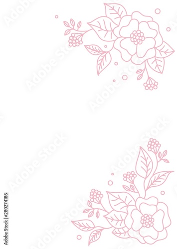 Spring floral background. Vector floral design card. Abstract flower pattern. Modern style. Element decorative floral. Vector retro illustration. Classic vintage design for greeting card.