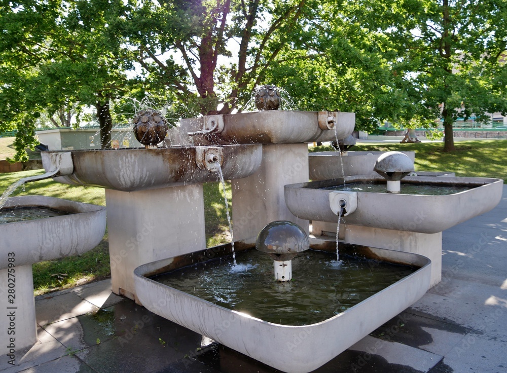 Wasserbrunnen im Park von Klaipeda