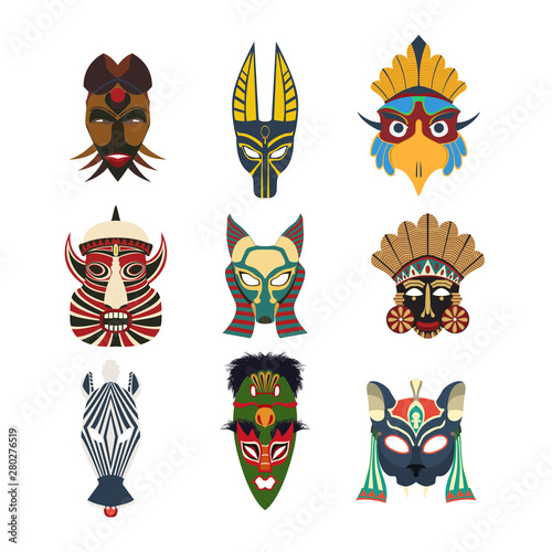 Tribal masks set 6