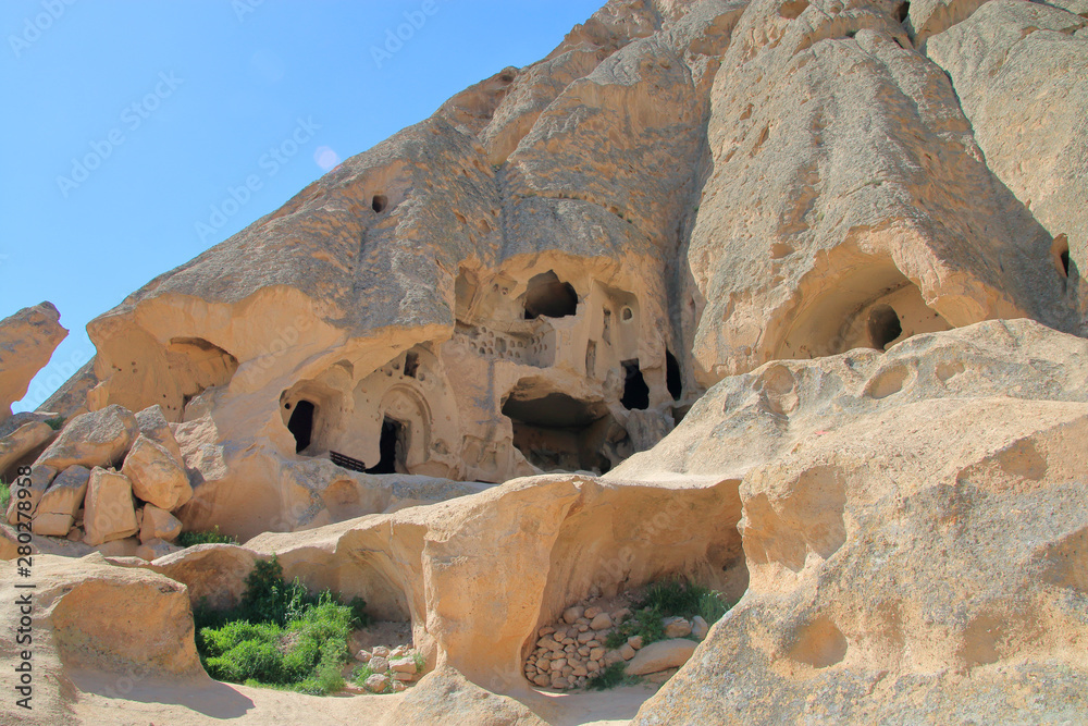 Mysterious caves of the monastery Selim in Cappadocia. Mysterious caves of the monastery Selim in Cappadocia.
