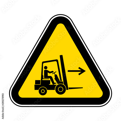 Forklift Point Right Symbol Sign Isolate On White Background,Vector Illustration EPS.10