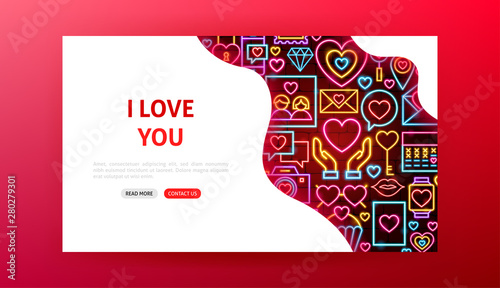 Love Neon Landing Page