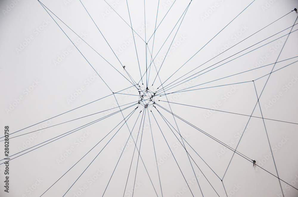 Image of structures composed of lines in an installation Image of structures composed of lines in an installation