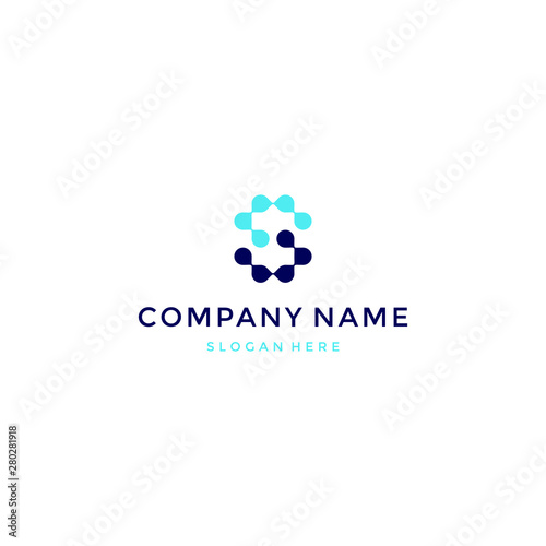 modern techy Initial letter S logo template