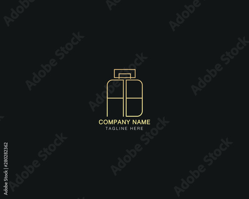 AB letter with perfume abstract Logo Template Design Vector, Emblem, Design Concept, Creative Symbol, Icon
