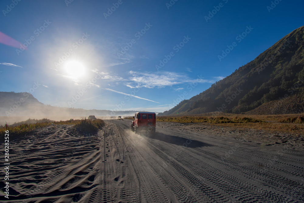 Mount Bromo volcano during sunrise, 2019 East Java, Indonesia Mount Bromo volcano during sunrise, 2019 East Java, Indonesia