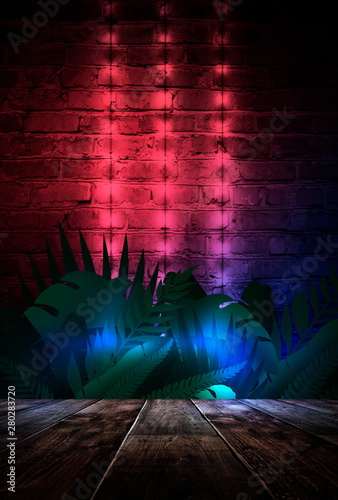 Night concept of a wooden t...