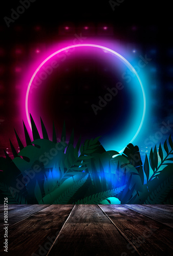 Night concept of a wooden t...