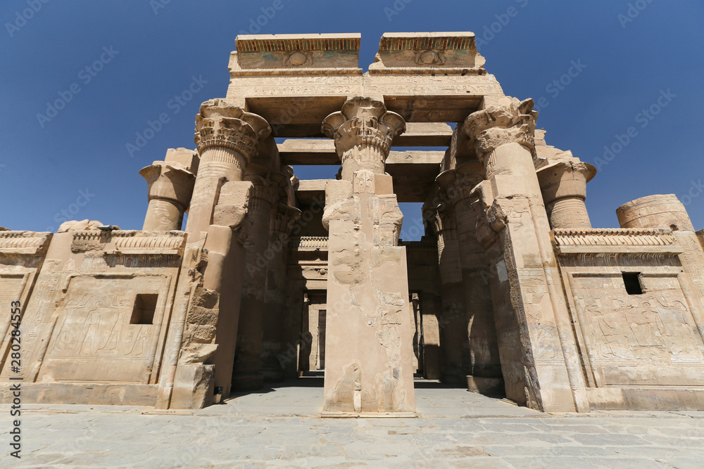 Front of Kom Ombo Temple in Aswan, Egypt Front of Kom Ombo Temple in Aswan, Egypt