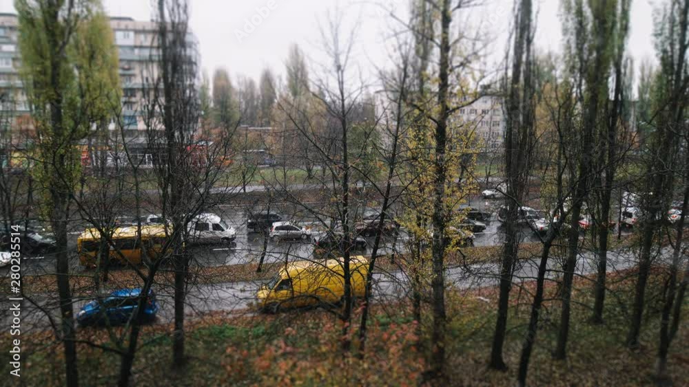 Time lapse of heavy traffic in a traffic jam. 4k Time lapse of heavy traffic in a traffic jam. 4k