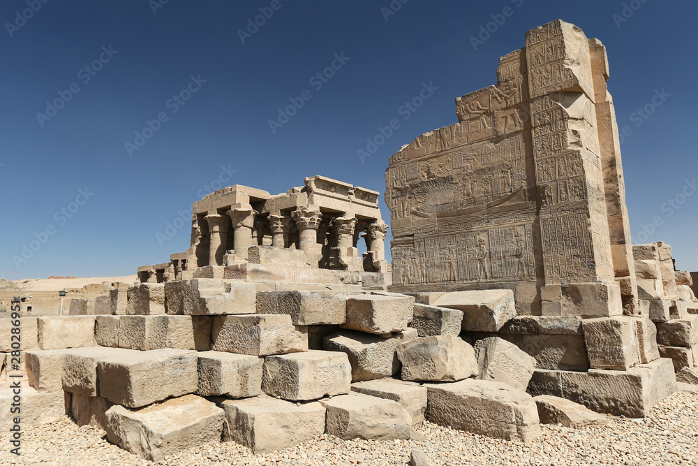 Front of Kom Ombo Temple in Aswan, Egypt