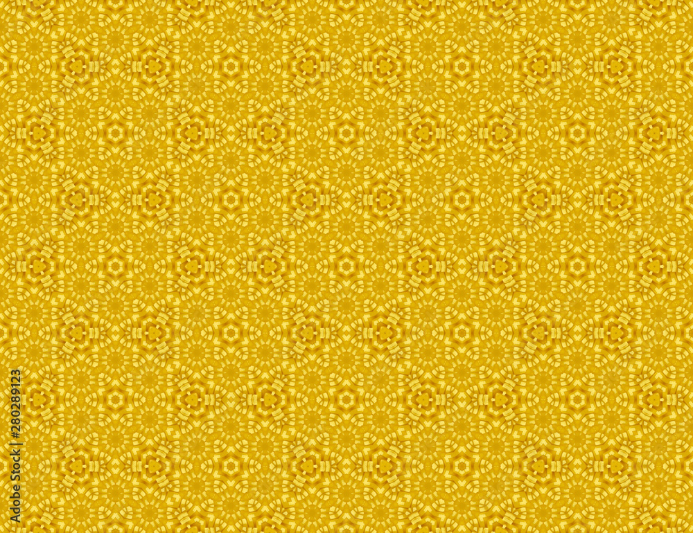 Seamless abstract raster pattern with a motif of a yellow flower Seamless abstract raster pattern with a motif of a yellow flower