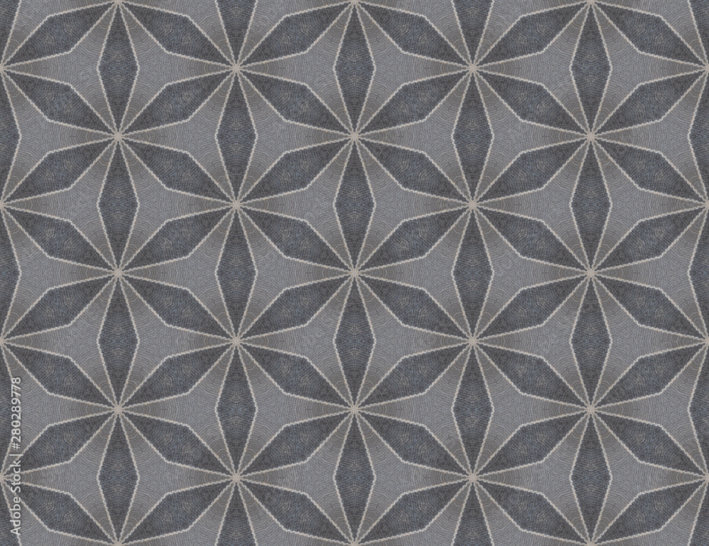 Seamless abstract raster pattern with dark and light lines with rhombuses and circles with motif fabric texture Seamless abstract raster pattern with dark and light lines with rhombuses and circles with motif fabric texture